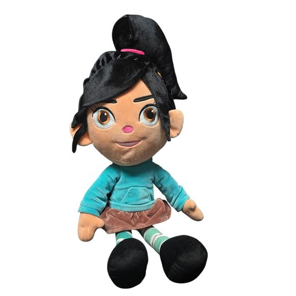 Disney Vanellope Von Schweetz Big Head Wreck it Ralph Stuffed Large Plush Doll - Picture 1 of 10